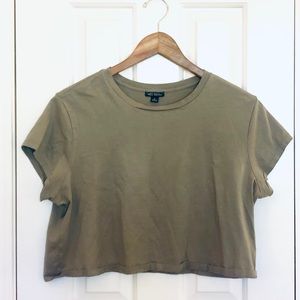 Wild Fable-Olive Green Crop Top